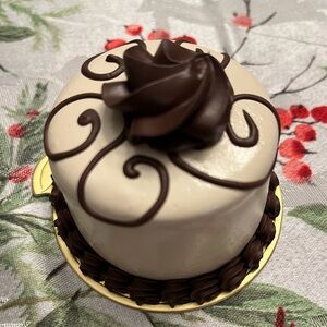 Faux Mini Cake with Chocolate Icing Food Prop